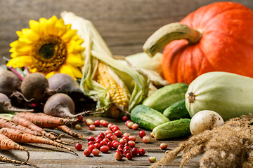 Image showing Autumn berries and vegetables