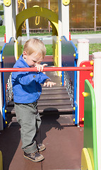 Image showing Year-old child on a walk