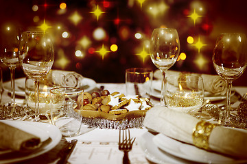 Image showing Festively laid table