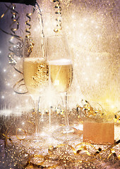 Image showing champagne glasses Party
