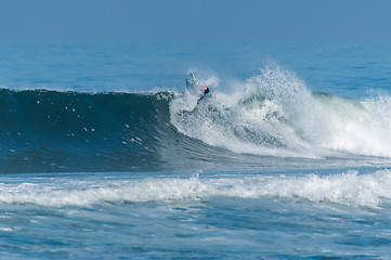 Image showing Bodyboarder in action