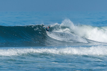 Image showing Bodyboarder in action