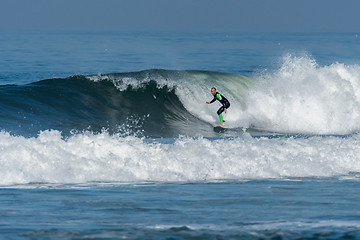 Image showing Surfing the waves