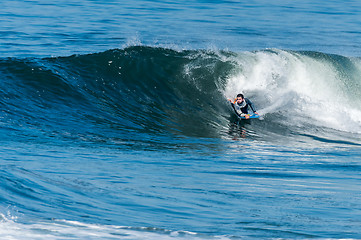 Image showing Bodyboarder in action