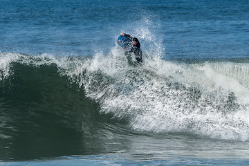 Image showing Bodyboarder in action