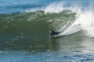 Image showing Bodyboarder in action