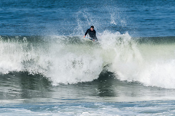 Image showing Bodyboarder in action