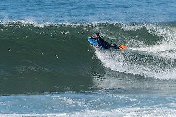 Image showing Bodyboarder in action