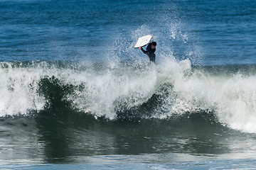 Image showing Bodyboarder in action