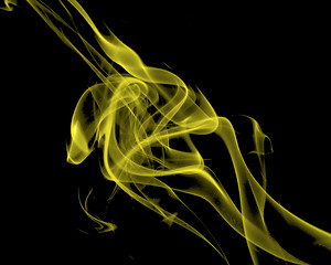 Image showing Yellow Abstract Smoke