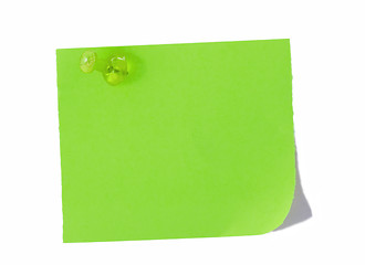 Image showing isolated blank postit paper on withe background