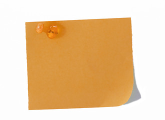 Image showing isolated blank postit paper on withe background