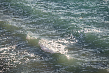 Image showing Coastal waves of the black sea. Beautiful nature