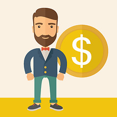 Image showing Businessman with dollar sign.