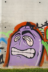 Image showing graffiti funny face