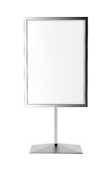 Image showing Silver advertising stand