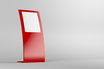 Image showing Red curved advertising panel