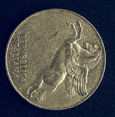 Image showing Vintage Italian coin