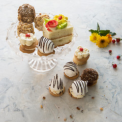 Image showing Different cakes composition