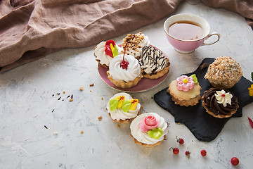 Image showing Different cakes composition