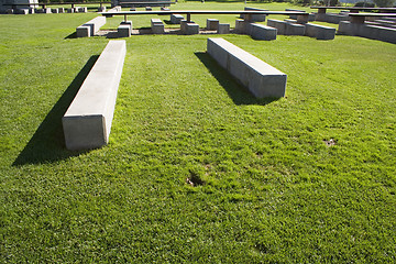 Image showing Abstract concrete in the grass