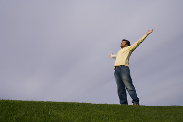 Image showing young man in the grass