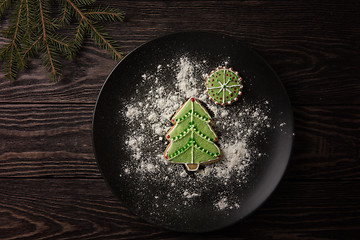 Image showing New year homemade gingerbread