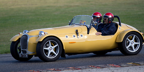 Image showing Yellow vintage car