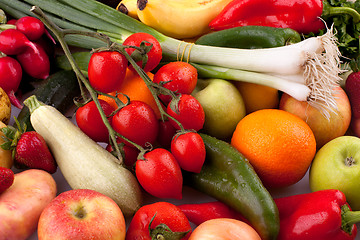 Image showing Fresh vegetables and fruits