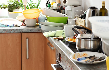 Image showing Messy kitchen