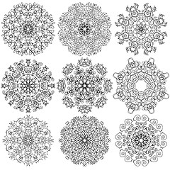 Image showing Monochrome Contour Mandala