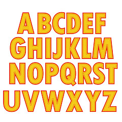 Image showing Yellow Textile Alphabet