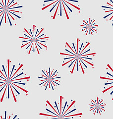 Image showing Seamless Pattern firework for Independence Day of USA, Wallpaper