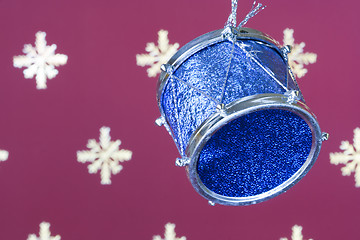 Image showing Christmas drum (selective a soft focus)