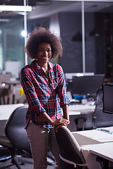 Image showing portrait of a young successful African-American woman in modern 