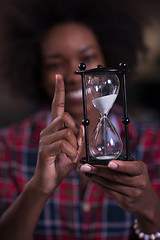 Image showing portrait of a young successful African-American woman in modern 