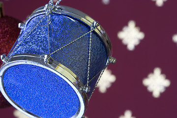 Image showing Christmas drum background (selective and soft focus)