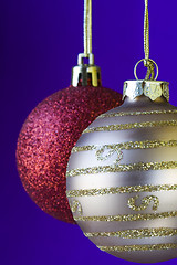 Image showing Christmas ball background (selective and soft focus)