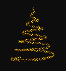 Image showing Christmas tree from light stars