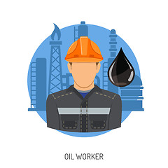 Image showing Oil Worker Concept