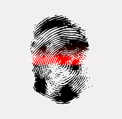 Image showing Ray scanner scan fingerprint