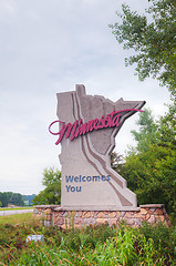 Image showing Minnesota welcomes you sign