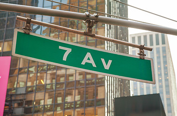 Image showing Seventh avenue sign