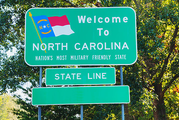 Image showing Welcome to North Carolina road sign