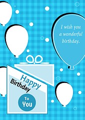 Image showing birthday poster with splitted present