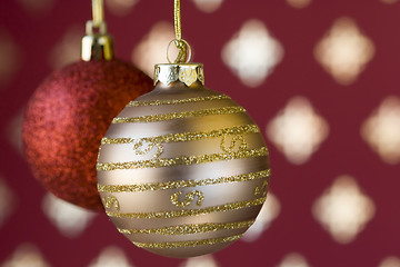 Image showing Christmas ball background (selective and soft focus)