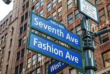 Image showing Seventh avenue sign