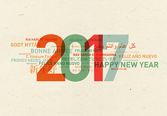 Image showing Happy new year card from the world