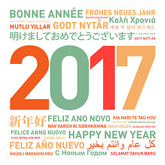 Image showing Happy new year card from the world