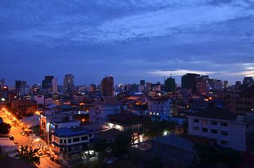 Image showing Phnom Penh Town during twilight time